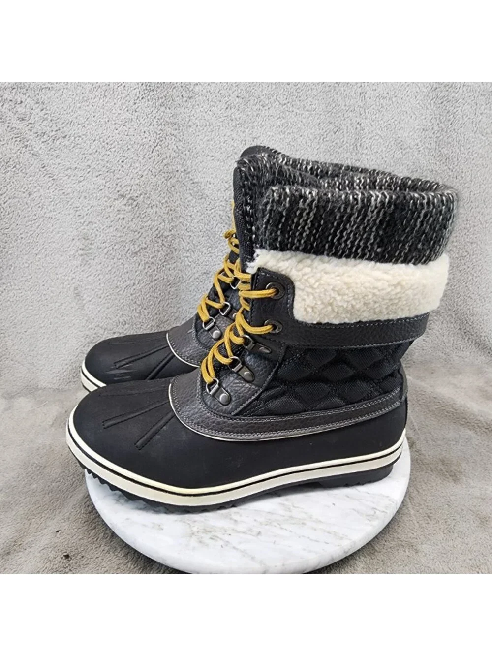 Globalwin Shoes Womens Size 10 Black Waterproof Lace Up Snow Boots *Read*